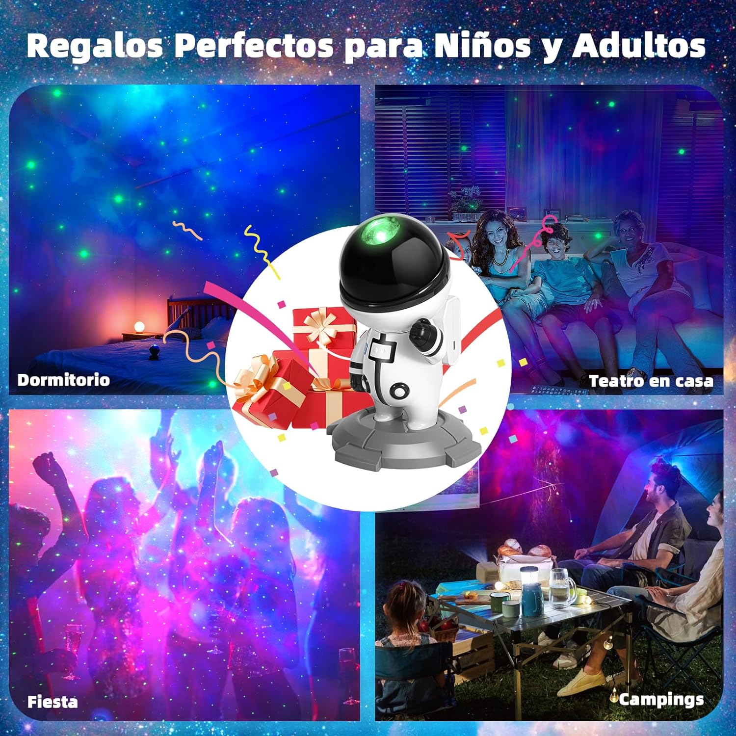 Miniatura 6 de Astronauta Proyector Rgb Led Luces Galax